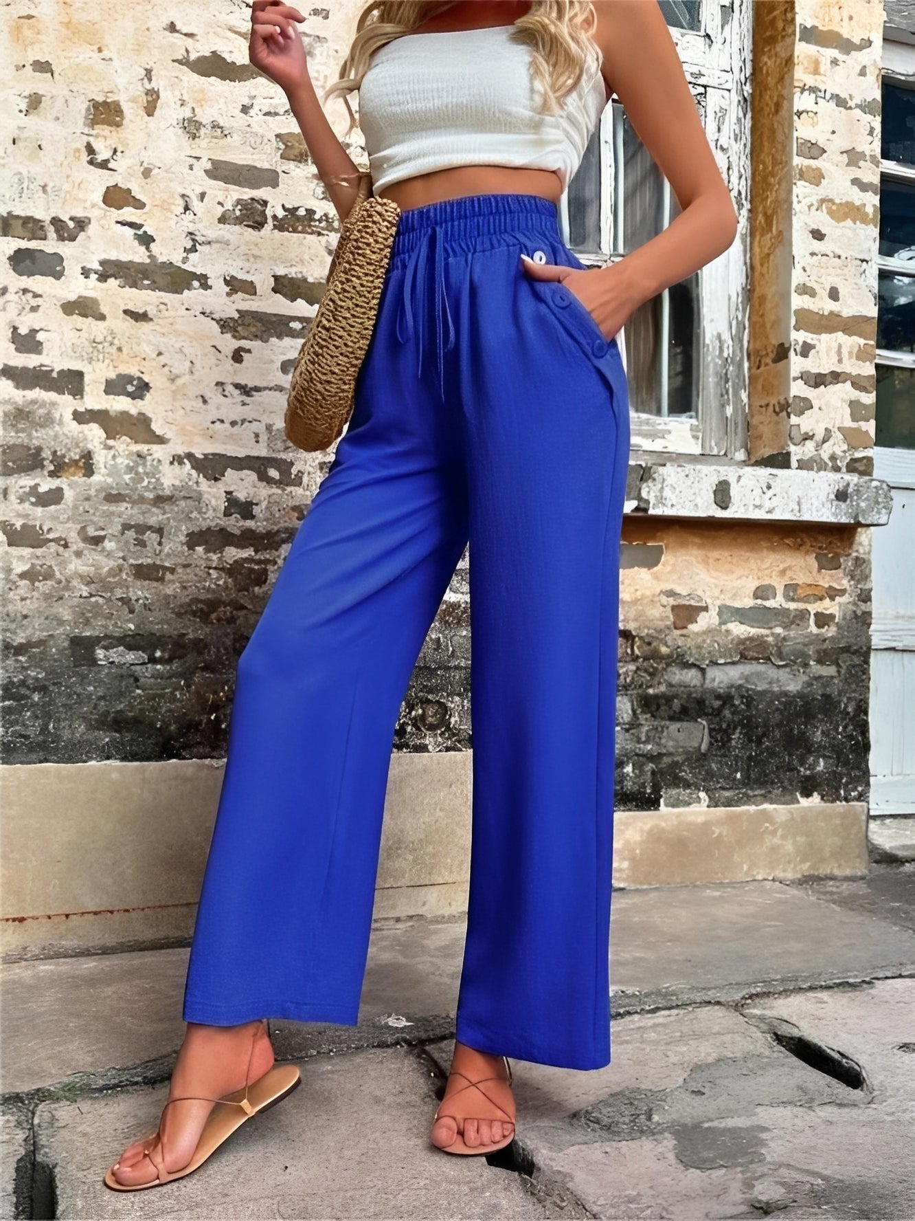 Allie - Weite, schicke und hoch taillierte Hose für Damen