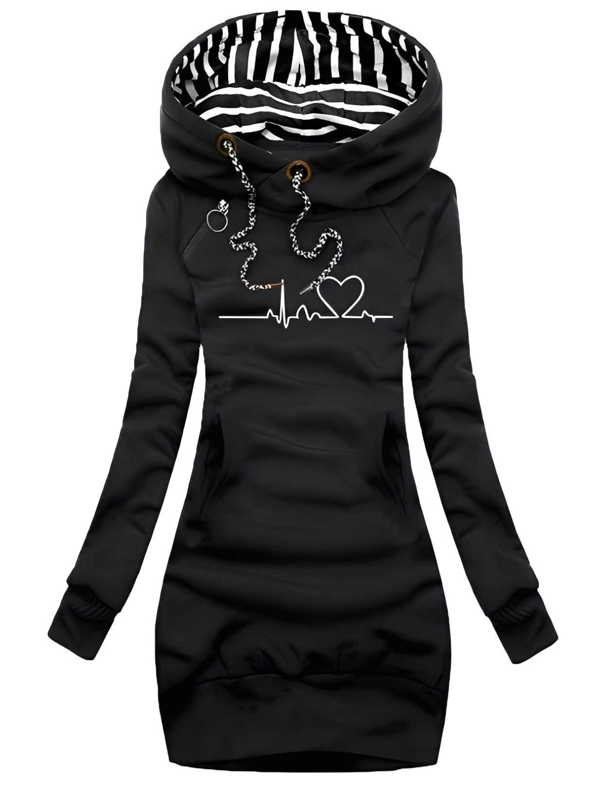 Jaidyn - Elegantes Kapuzen-Sweaterkleid für Damen