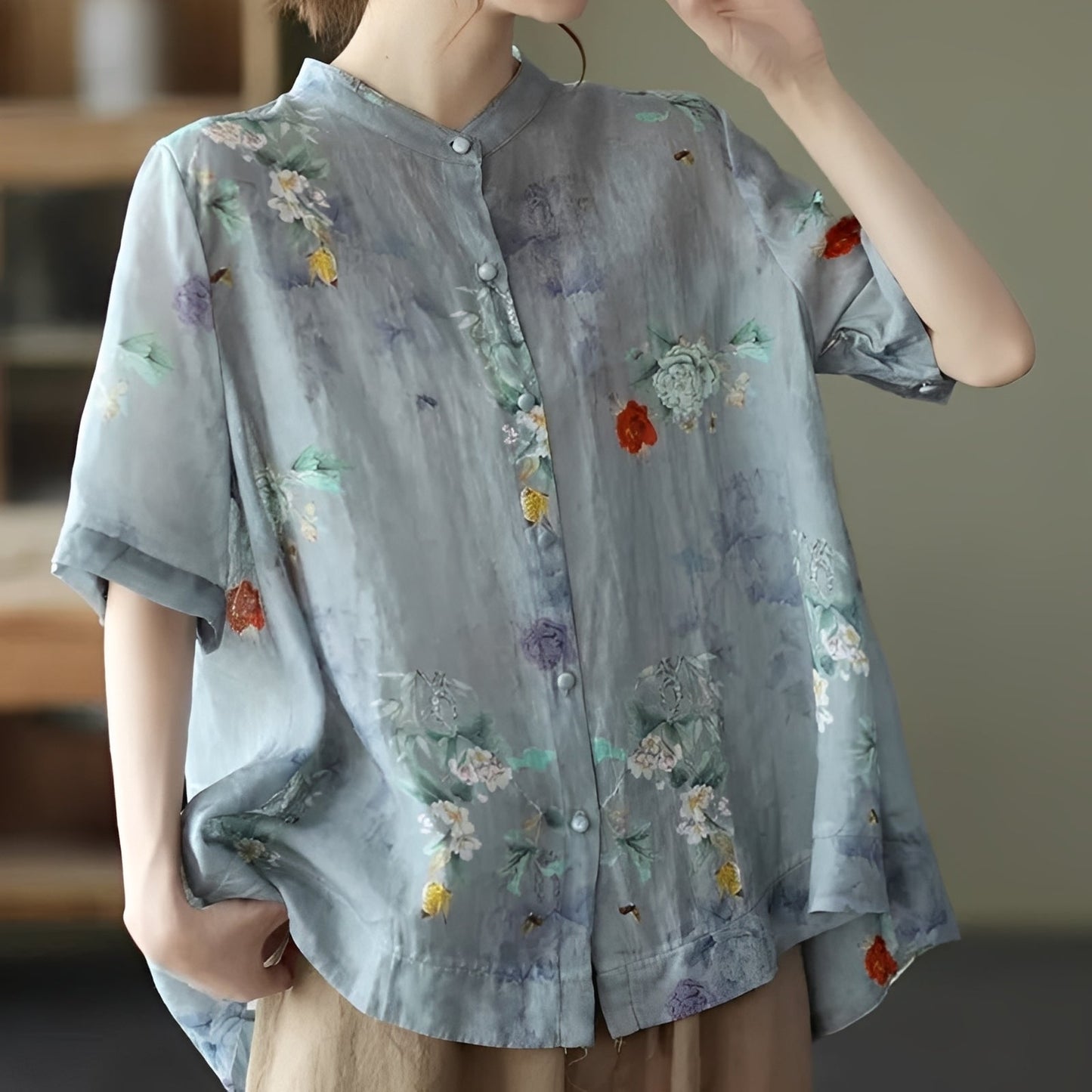 Alana - Elegante Bluse mit halblangen Ärmeln für Damen