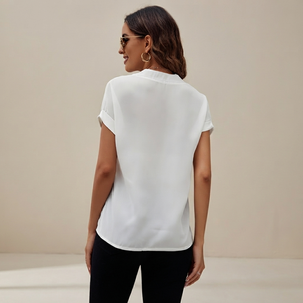 Anissa - Leichte Bluse mit V-Ausschnitt