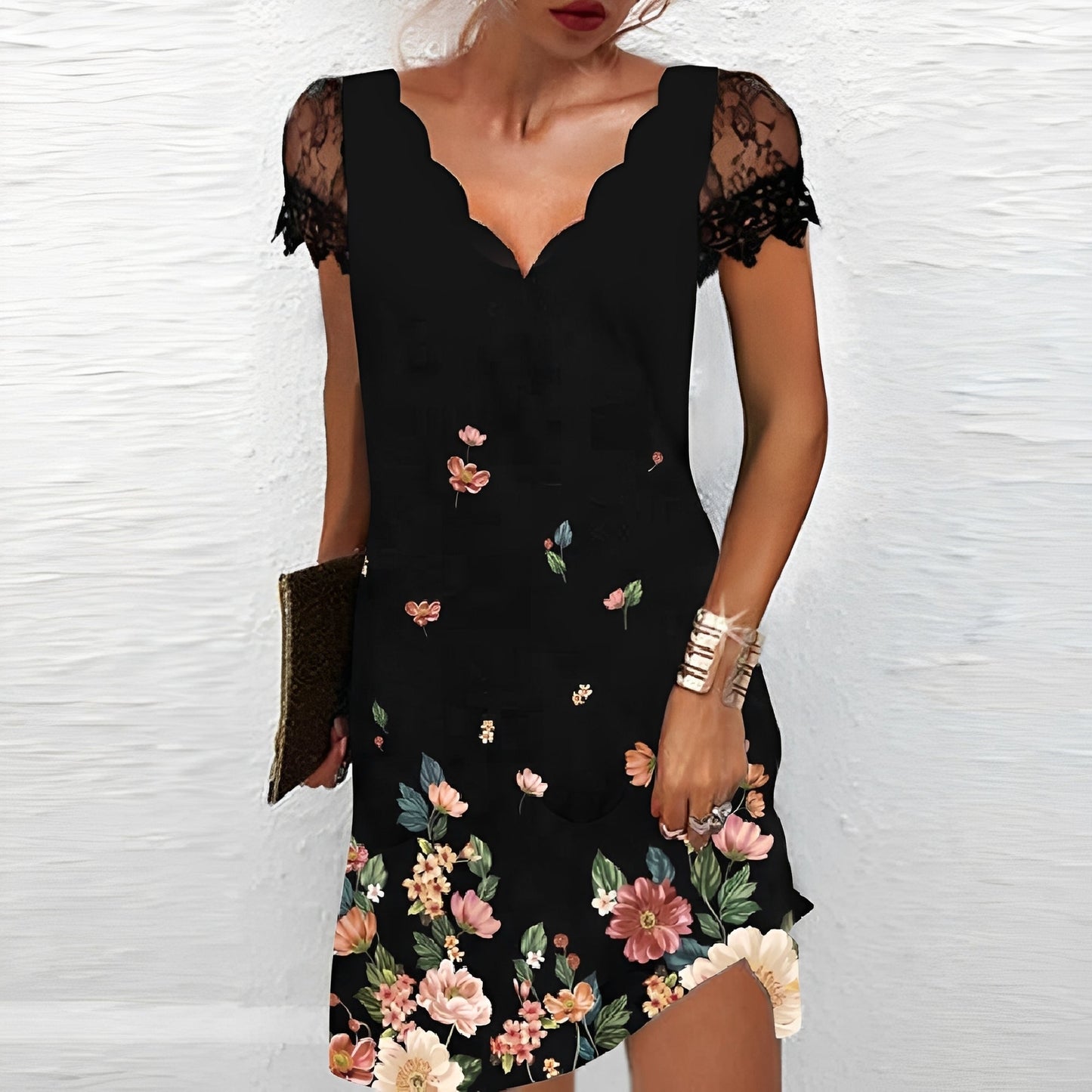 Vanessa - Elegantes Kleid mit Blumenmuster für Damen