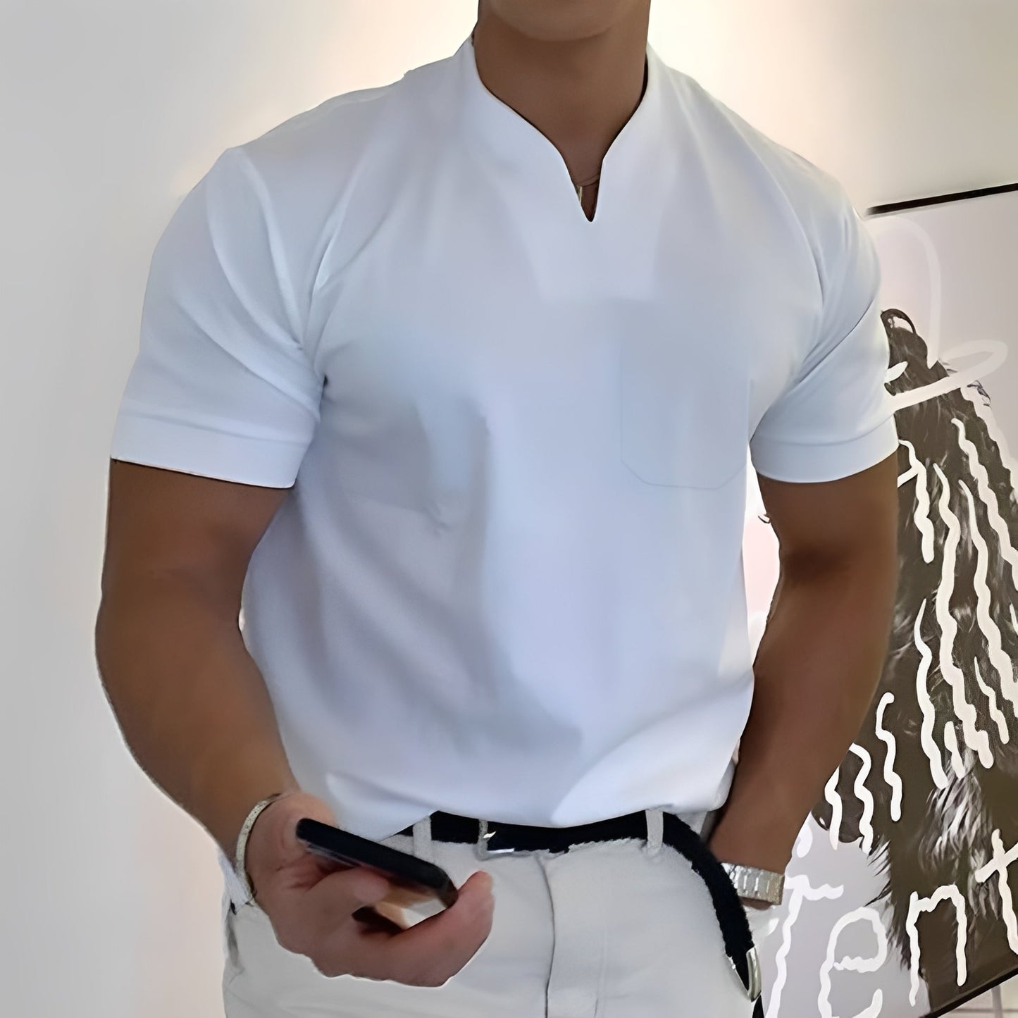 Joel - Lässiges Hemd mit Gummizug für Herren