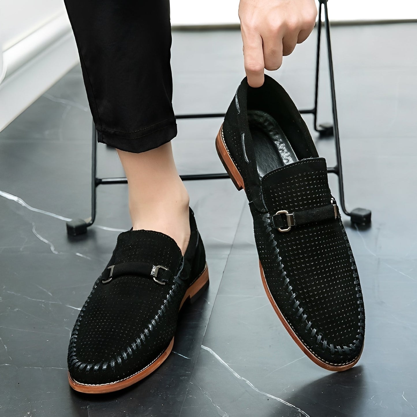 Tristan - Lässige und elegante Wildledermokassins für Herren