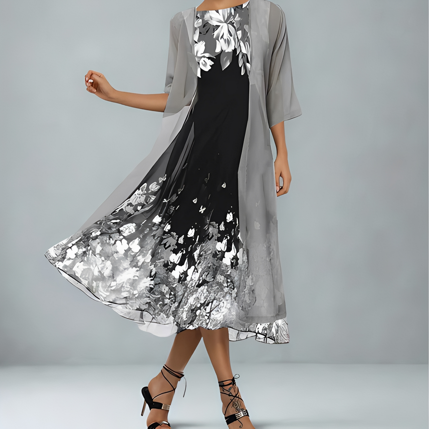 Jeizel - Zweiteiliges Set mit Blumenmuster für Damen