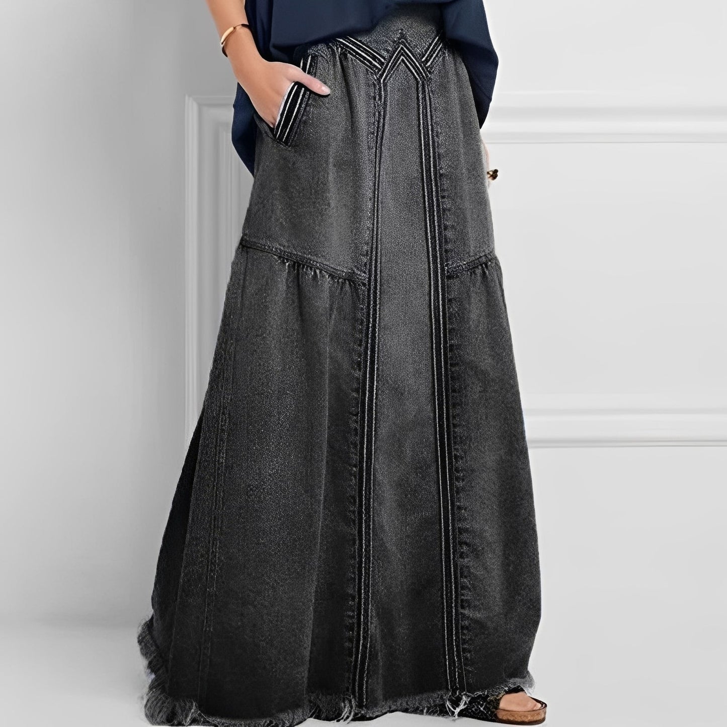 Nella - Eleganter Jeansrock mit Tasche für Damen