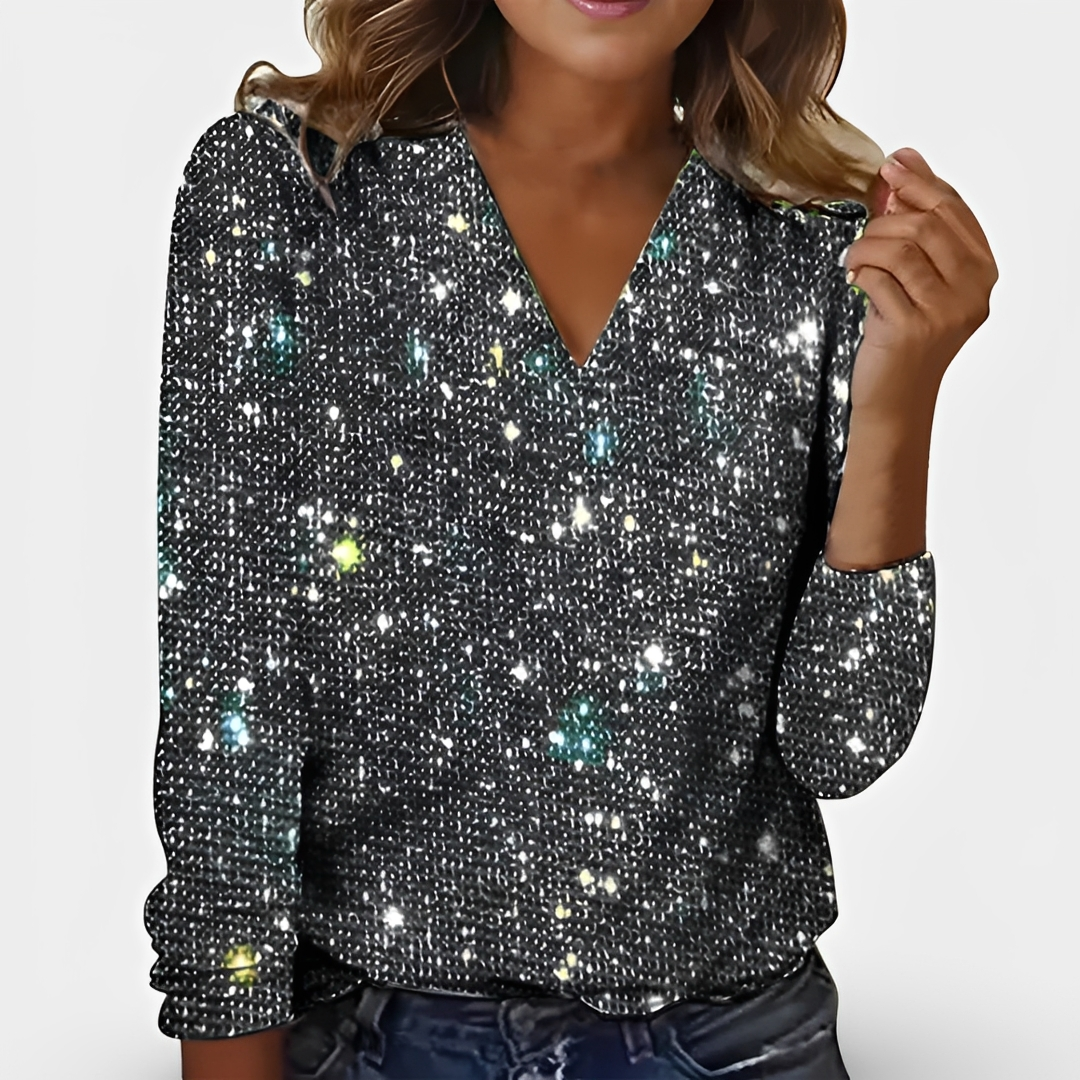 Casandra - Modisches Paillettenoberteil für Damen