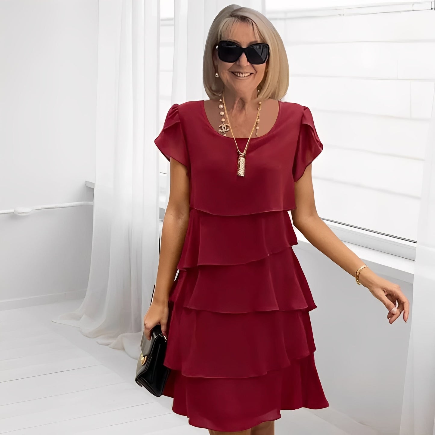 Claudia - Elegantes Chiffonkleid für Damen