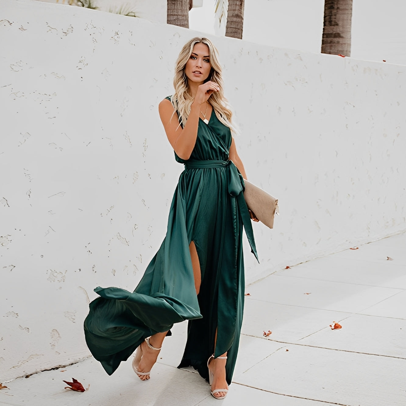 Jamie - Elegantes Maxikleid mit seitlichem Schlitz für Damen