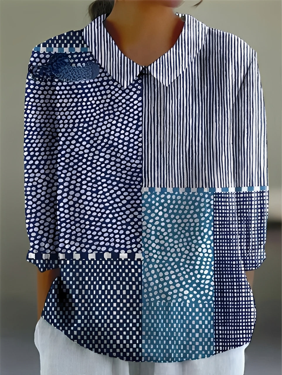 Alfie - Elegantes, weites Hemd mit Print für Damen