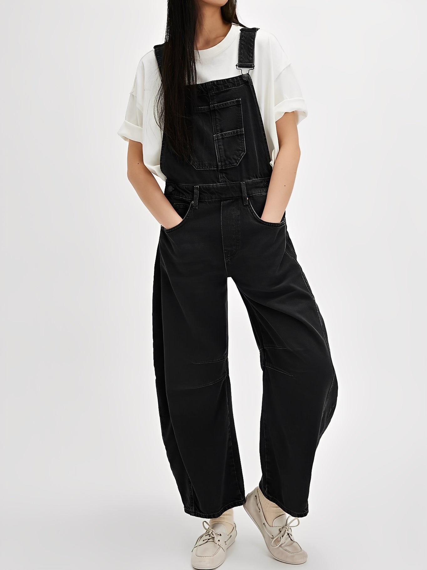 Clarisse - Latzkleid lässiger Denim für Damen