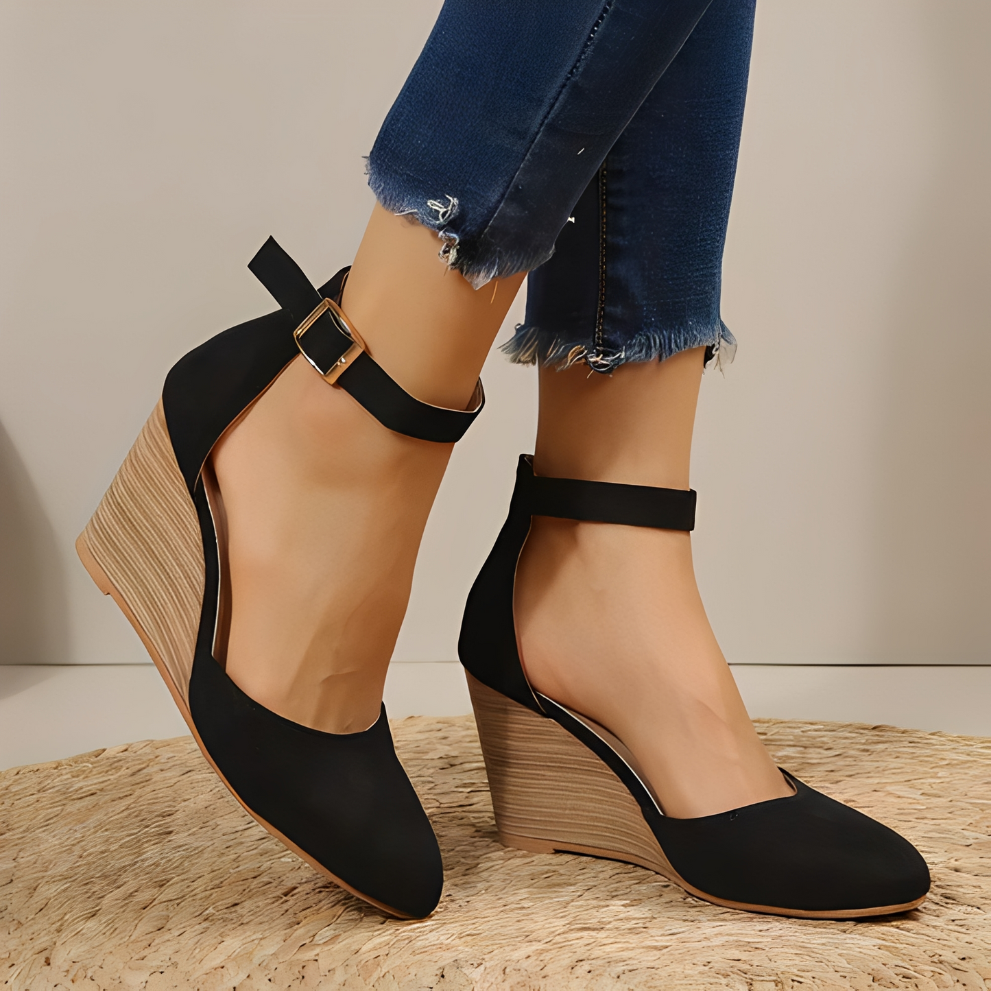 Cristina - Elegante und schicke spitze Sandale für Damen