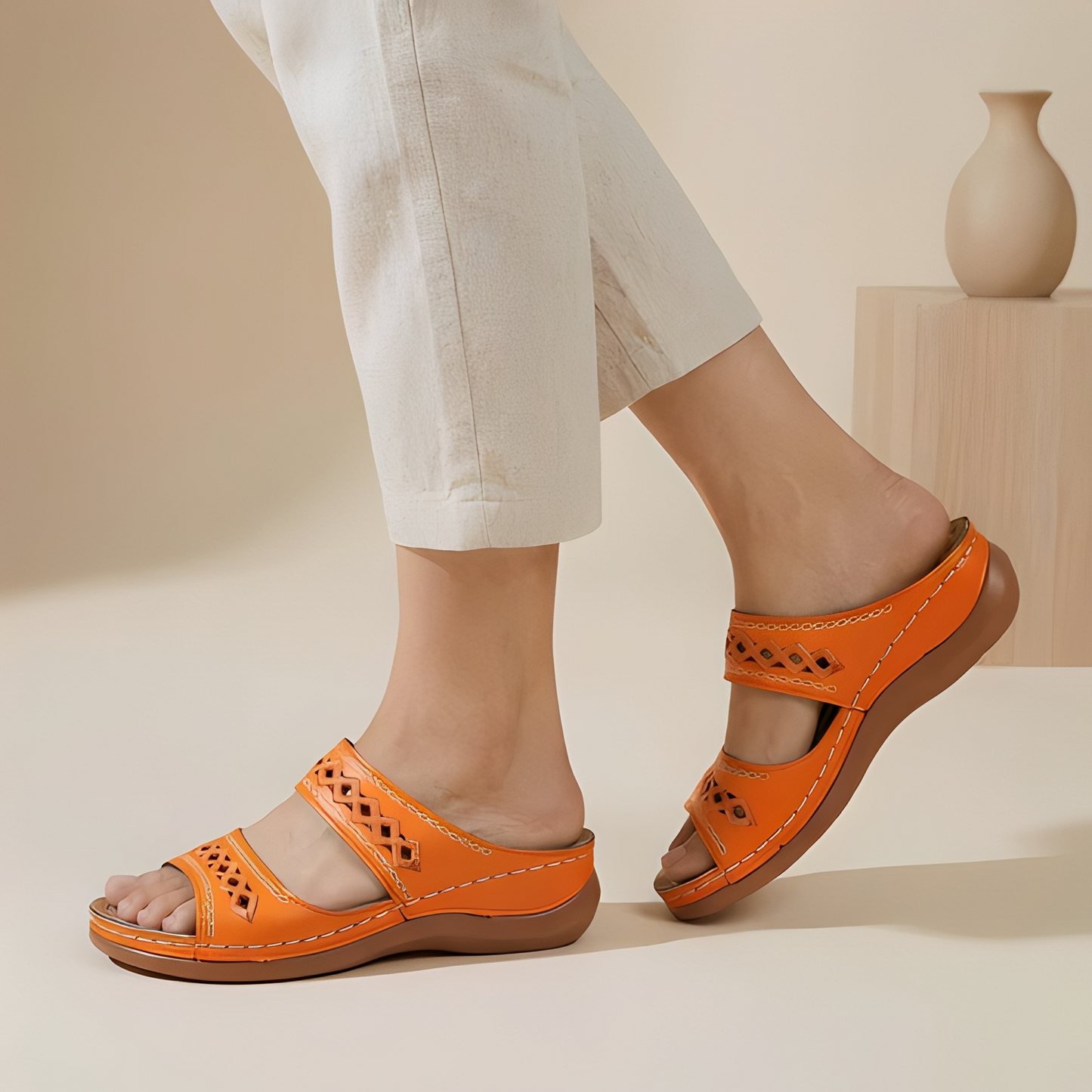 Aryan - Bequeme Sommersandalen mit Riemen für Damen