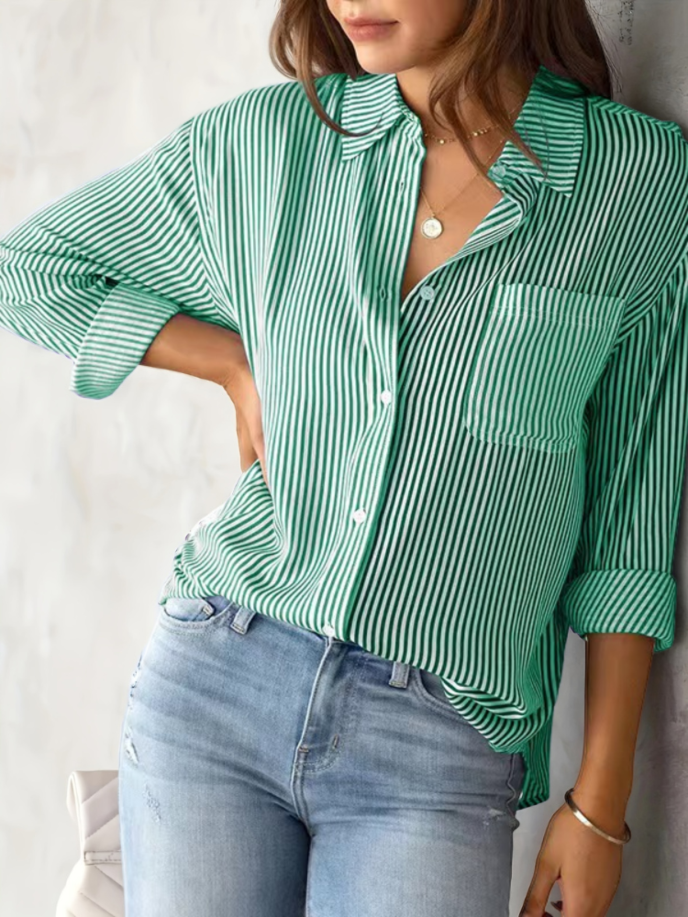 Nancy - Lässiges gestreiftes Langarmshirt für Damen
