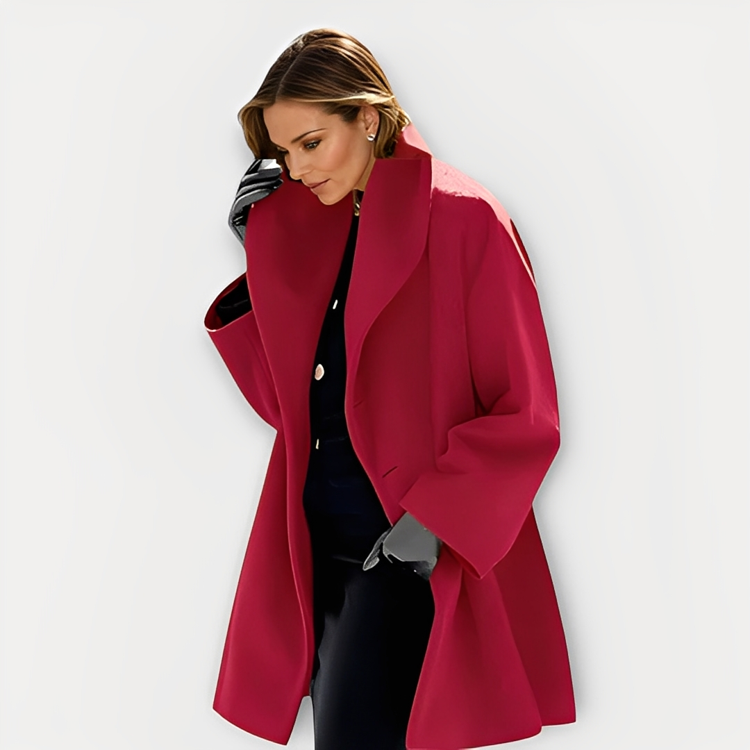 Laurette - Oversize-Wintermantel mit breitem Kragen für Damen
