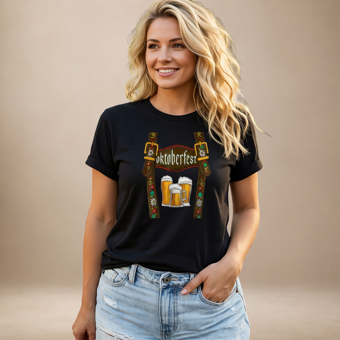 Olivia - Gemütliches Oktoberfest-T-Shirt mit Print
