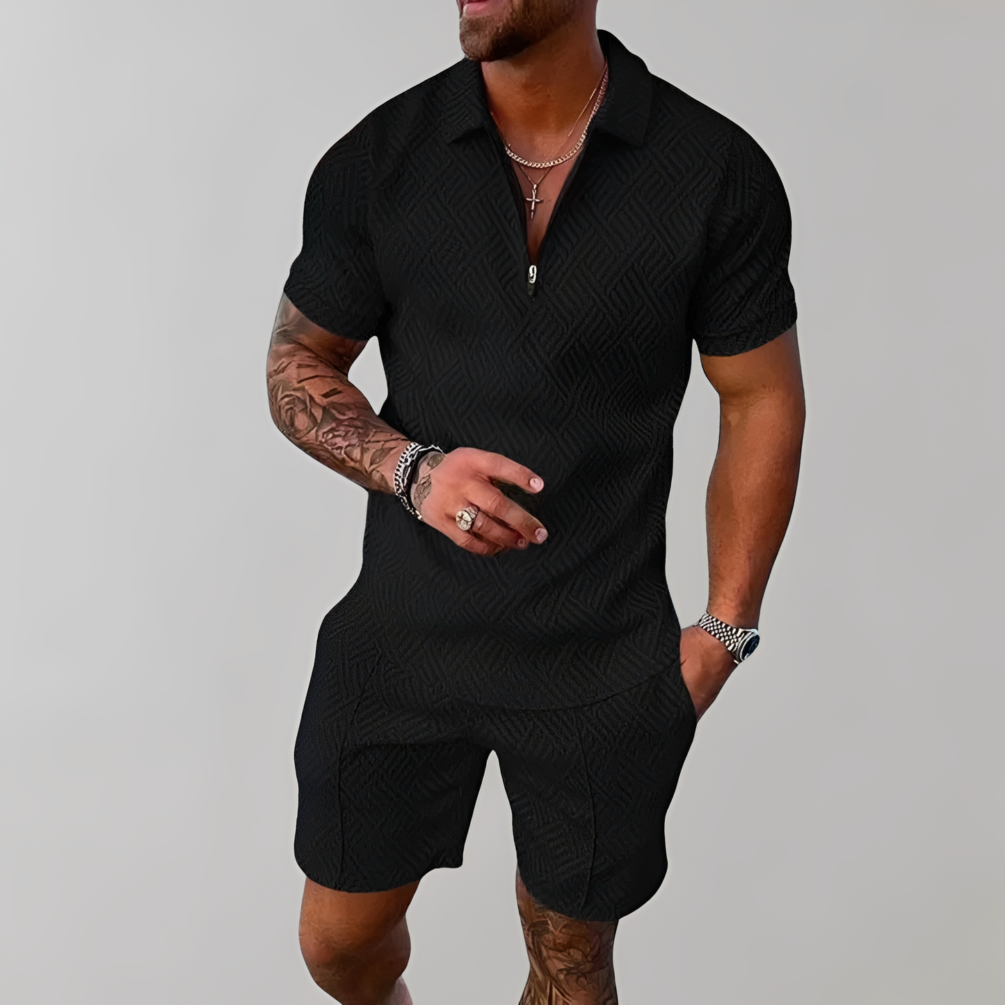 Edwin - Elegantes Set aus Polo und Shorts für Herren