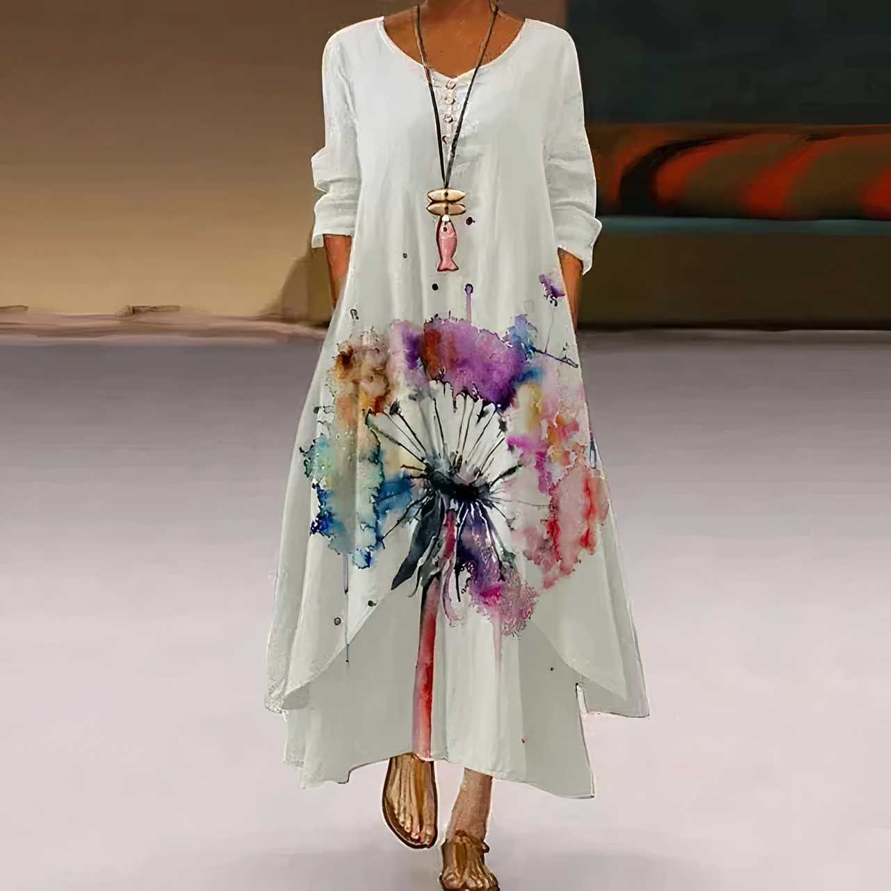 Kalin - Elegantes Kleid mit unregelmäßigem Saum für Damen