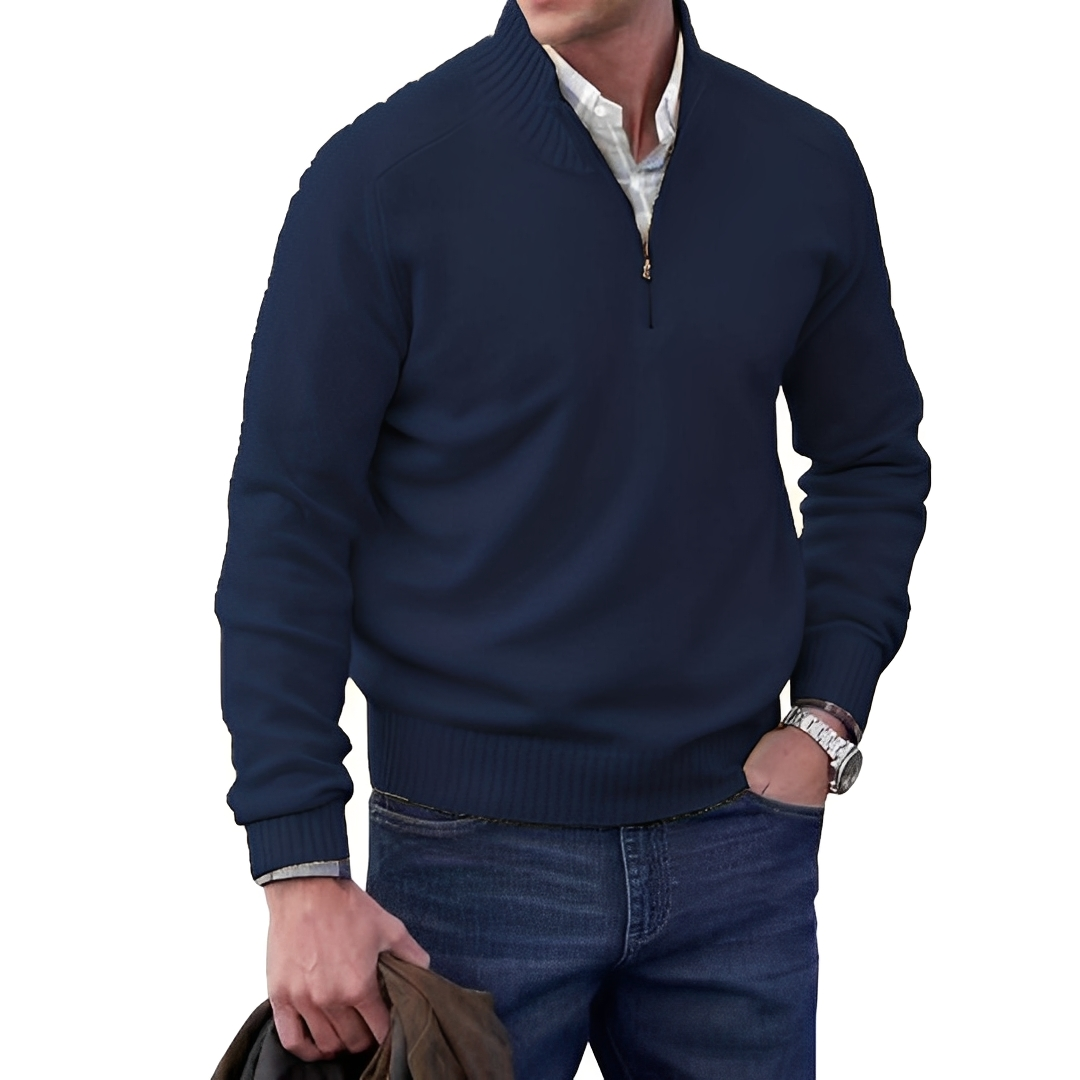 Matéo - Pullover aus Strick mit Halb-Reißverschluss für Herren