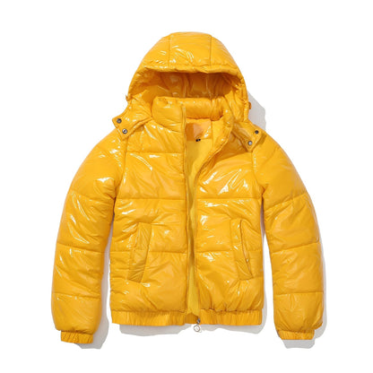 Yazmin - Schicke, glänzende Damenjacke mit Kapuze