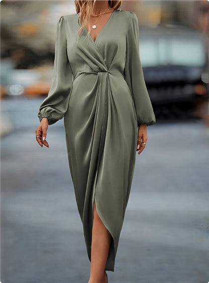 Melanie - Elegantes Midikleid mit Schlitz für Damen