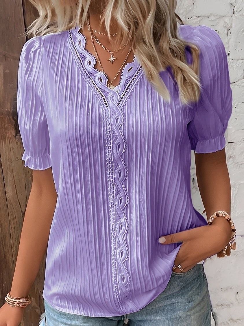 Kristina - Elegante Bluse mit V-Ausschnitt für Damen