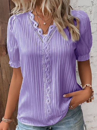 Kristina - Elegante Bluse mit V-Ausschnitt für Damen