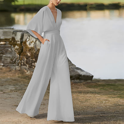 Sarah - Moderner Jumpsuit mit weiten Beinen für Damen