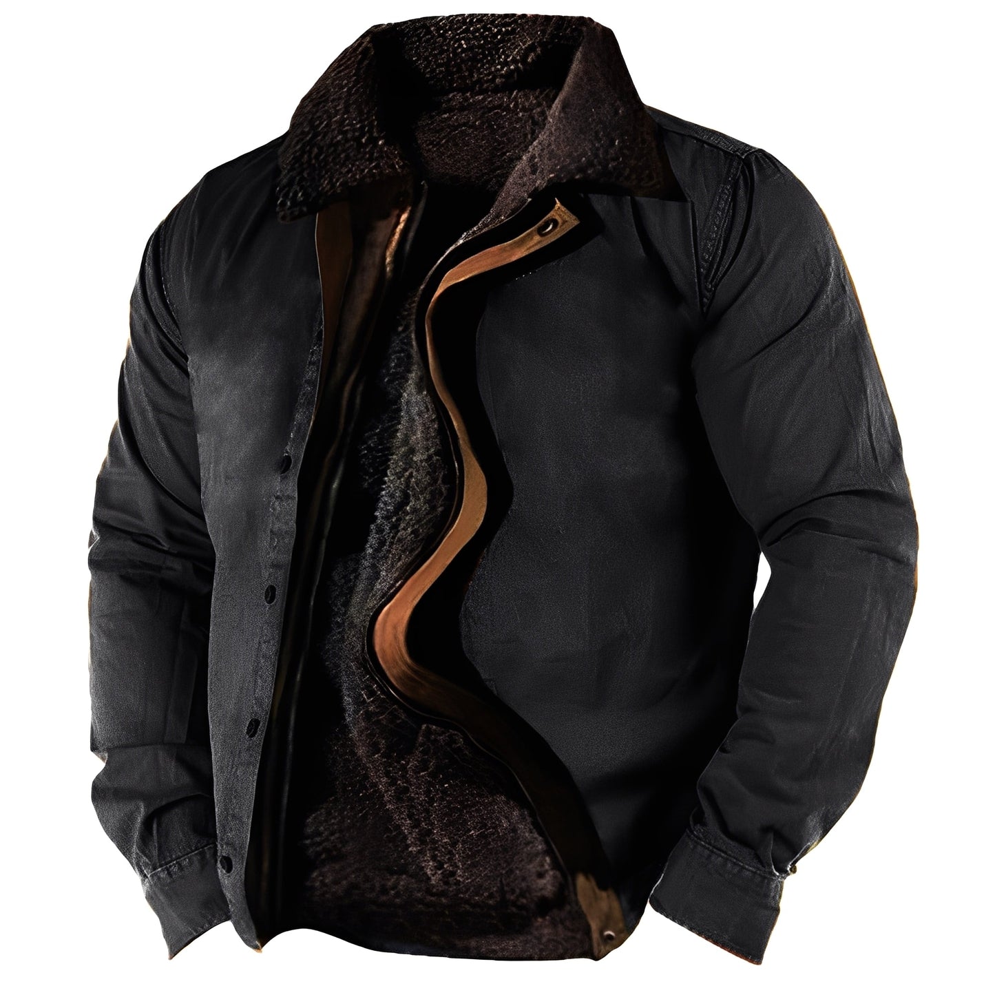 Hubert - Herrenjacke im klassischen Stil mit Sherpa-Futter