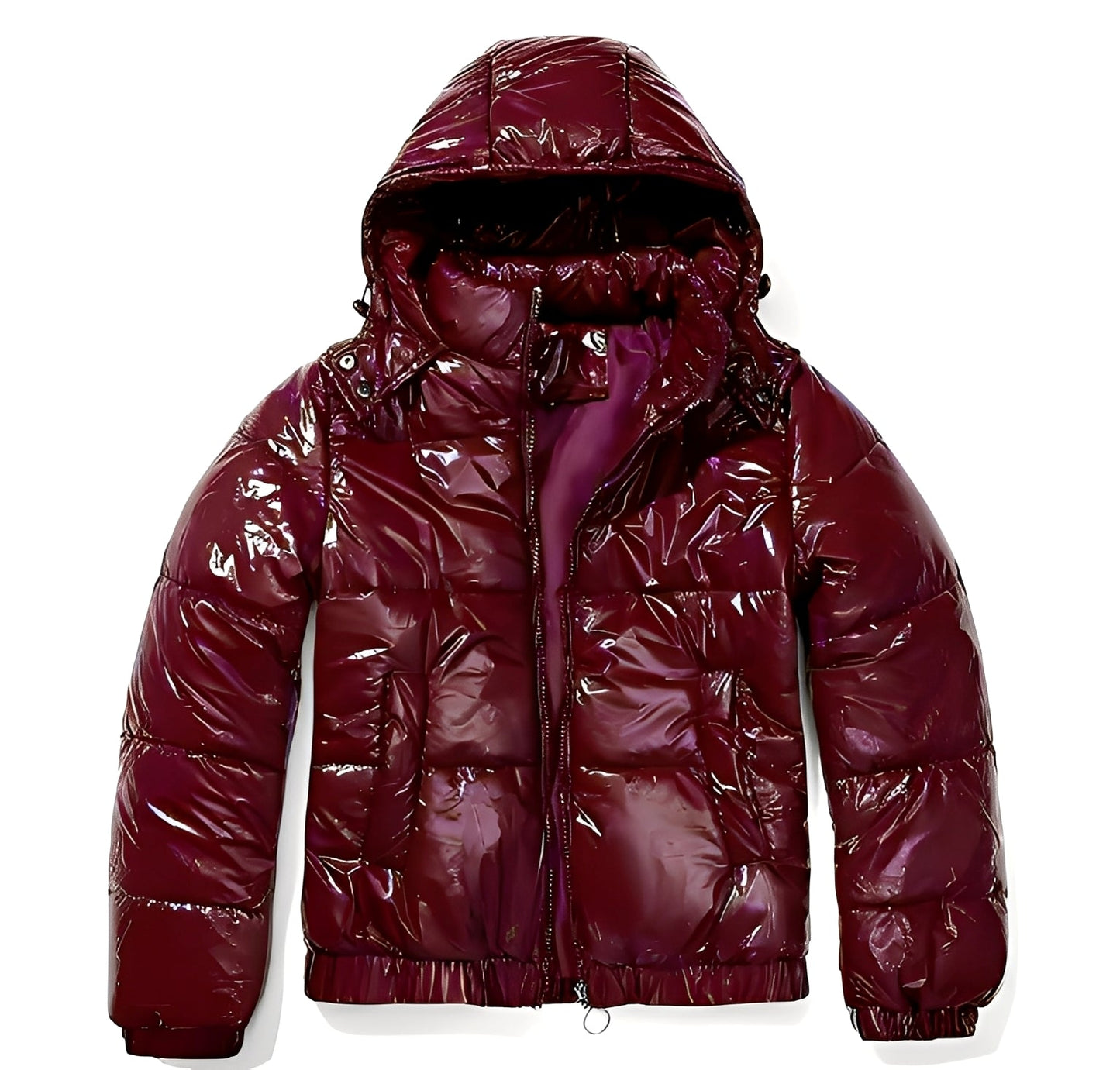 Yazmin - Schicke, glänzende Damenjacke mit Kapuze