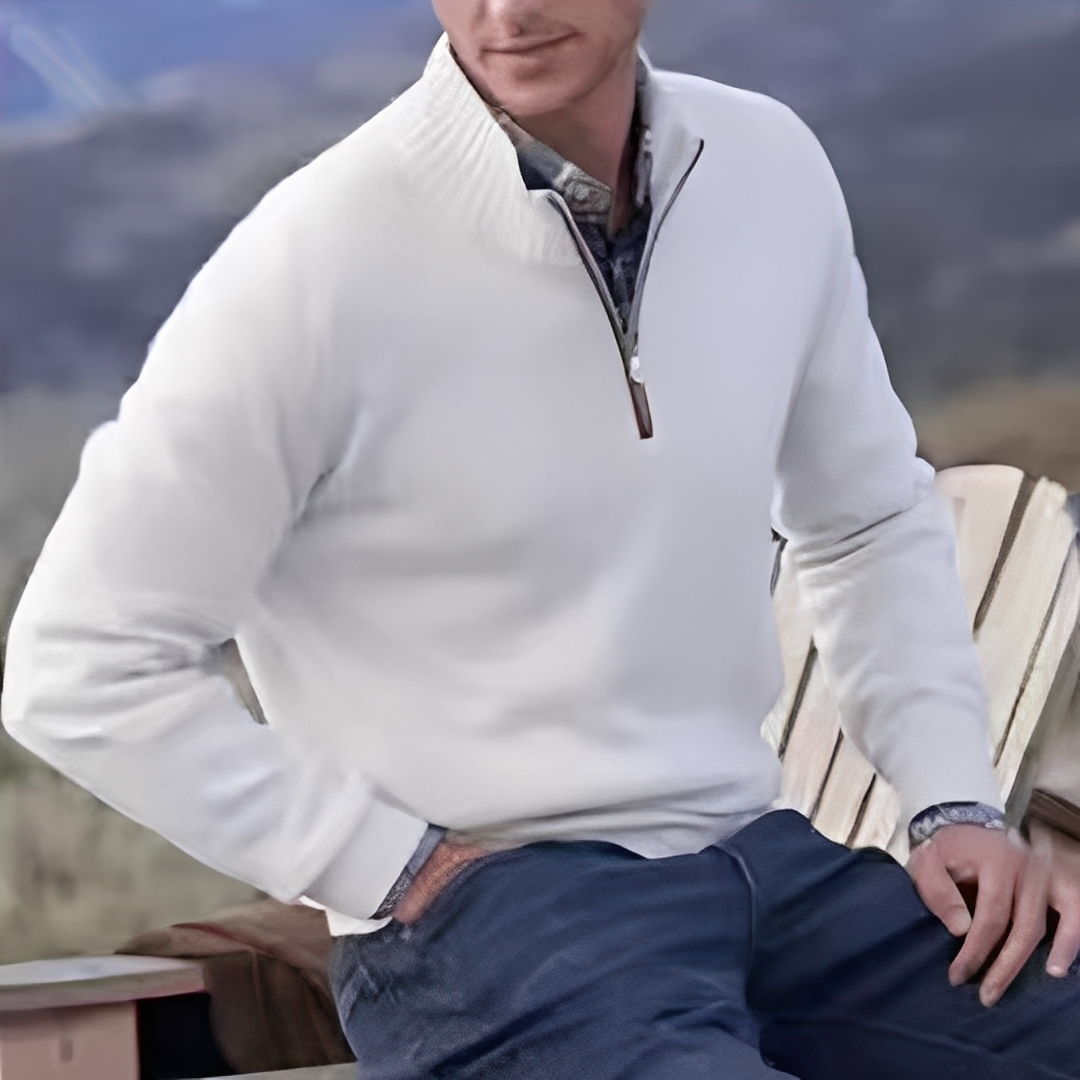 Matéo - Pullover aus Strick mit Halb-Reißverschluss für Herren
