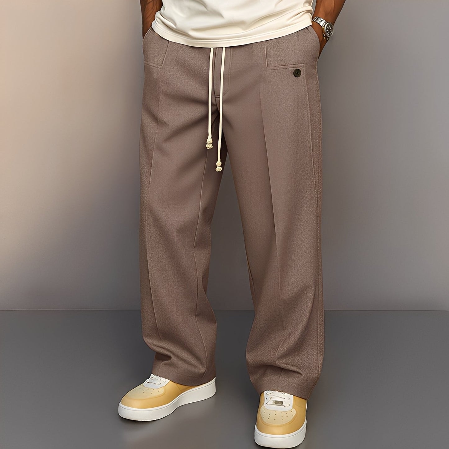 Kevin - Bequeme, lässige Hose mit weitem Bein für Herren