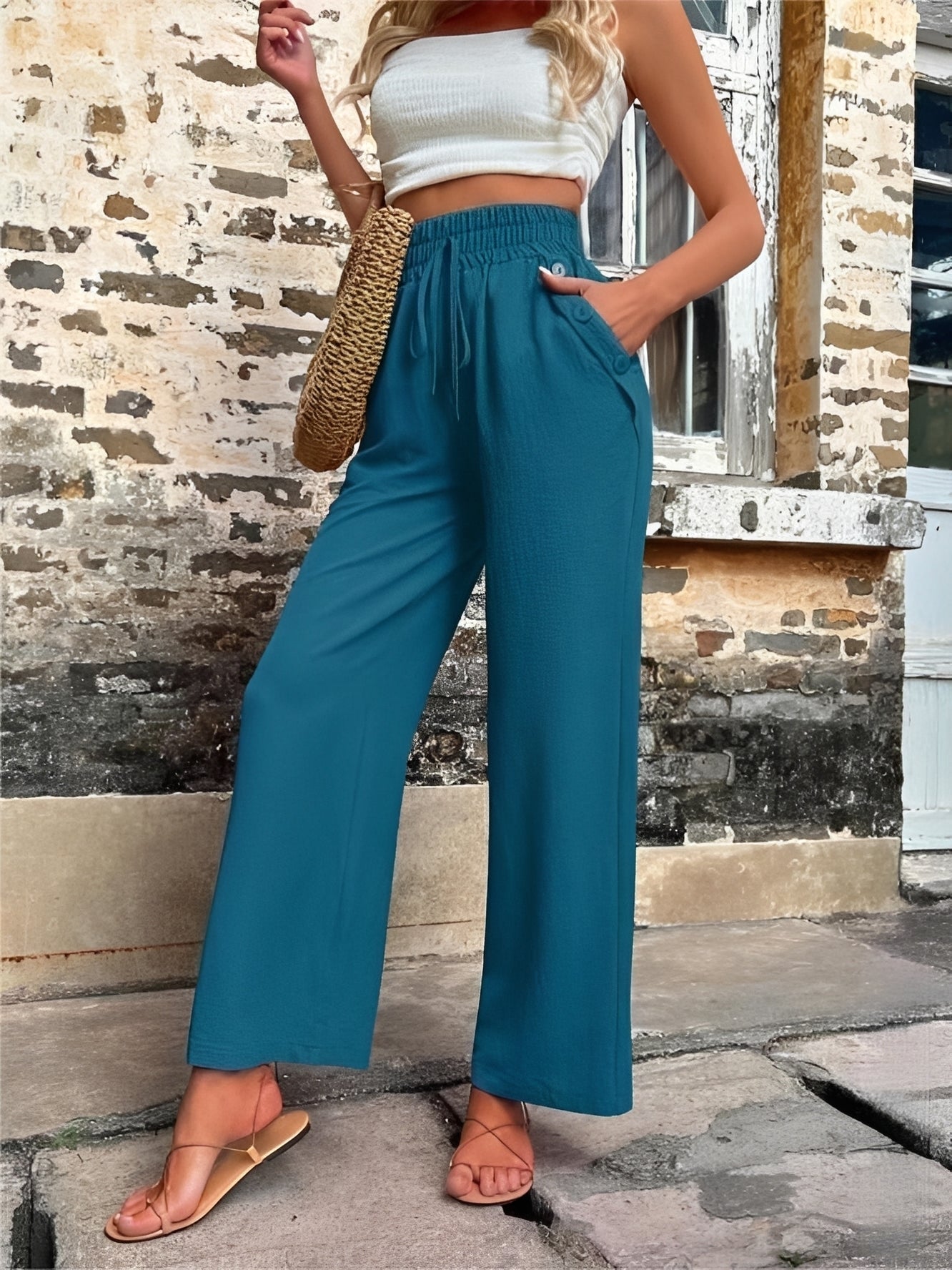 Allie - Weite, schicke und hoch taillierte Hose für Damen
