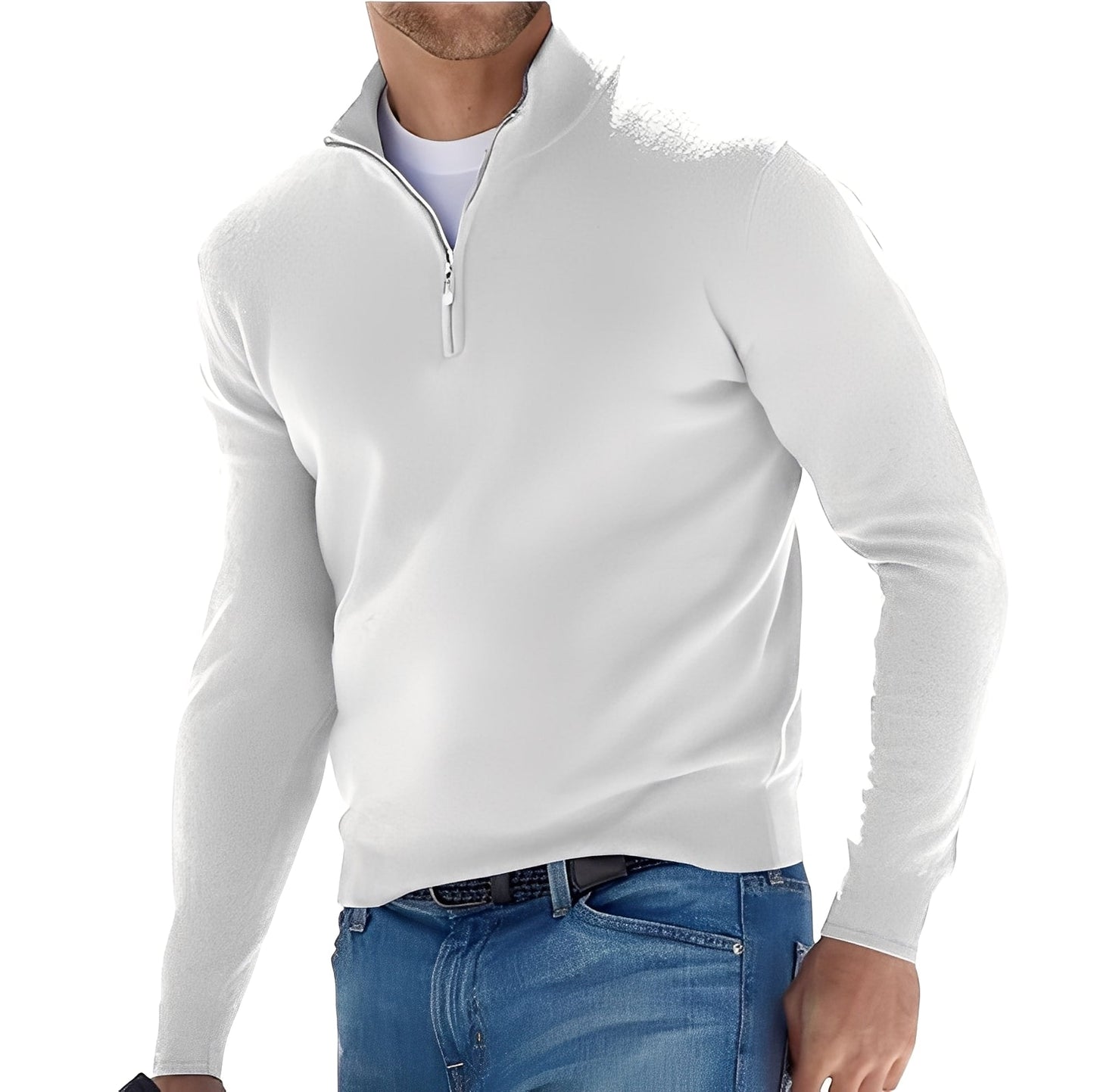 Ralph – Bequemer Herren-Kaschmirpullover mit Reißverschluss