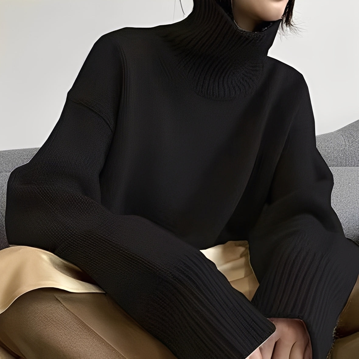 Clémentine - Eleganter Rollkragenpullover für Damen