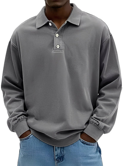 Clayton - Klassisches Herren-Poloshirt mit langen Ärmeln