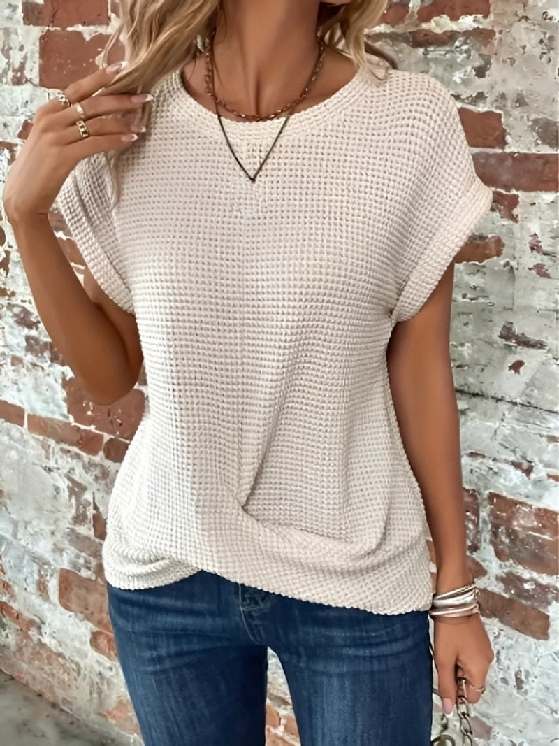 Annie - Elegantes, kurzärmeliges Waffeloberteil für Damen