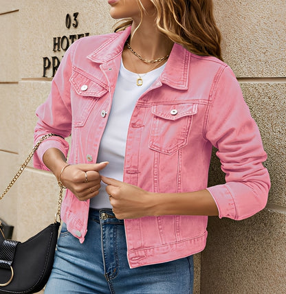 Alicia - Damen-Jeansjacke im lockeren Retro-Stil