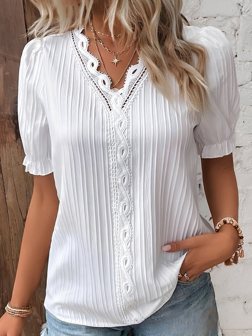 Kristina - Elegante Bluse mit V-Ausschnitt für Damen