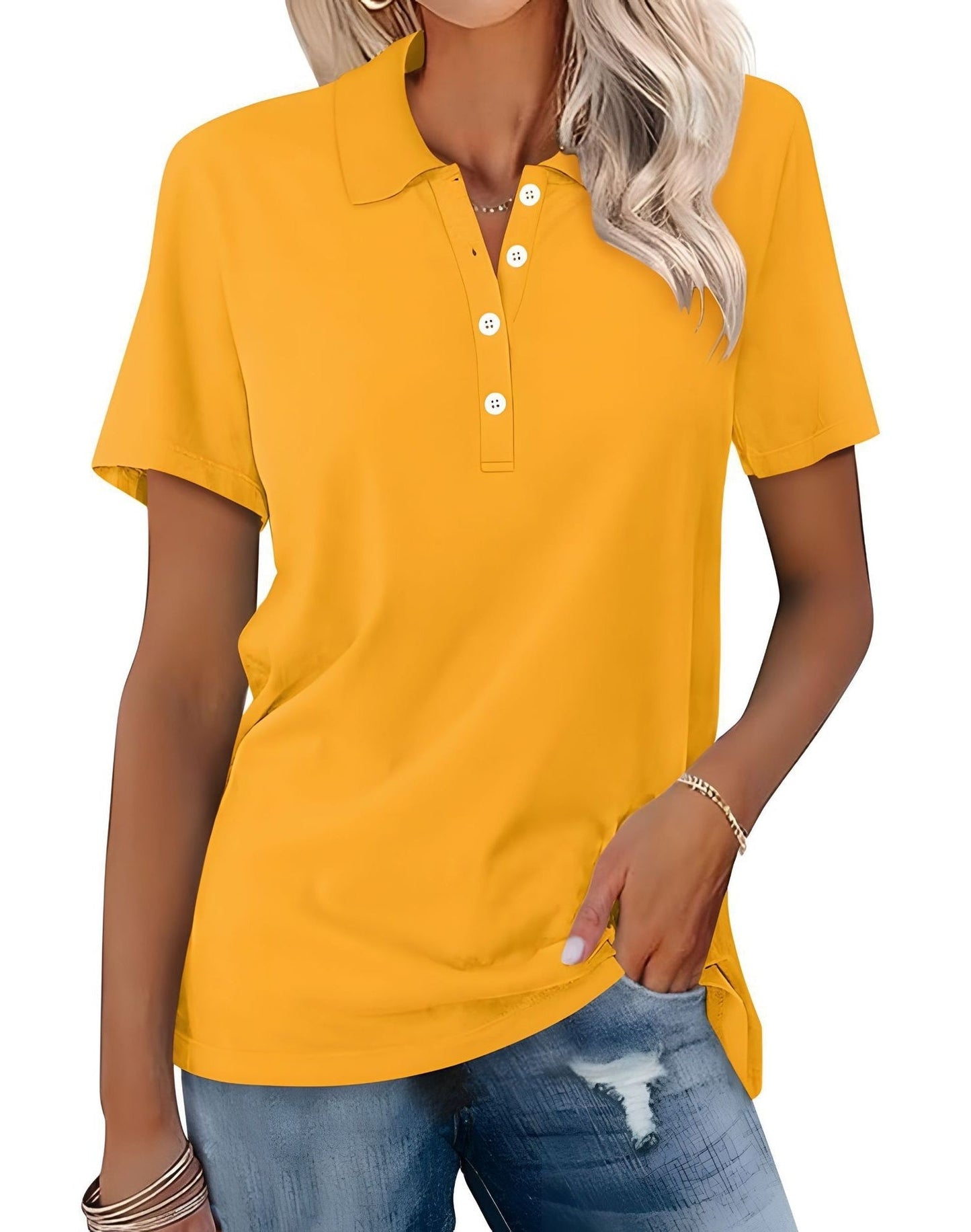 Teresa - Lässiges Polohemd mit kurzen Ärmeln für Damen