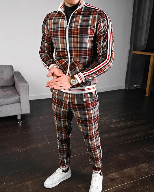 Neal - Eleganter karierter Herren-Sportanzug