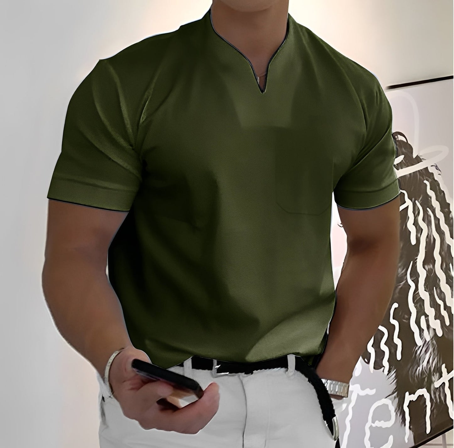 Joel - Lässiges Hemd mit Gummizug für Herren
