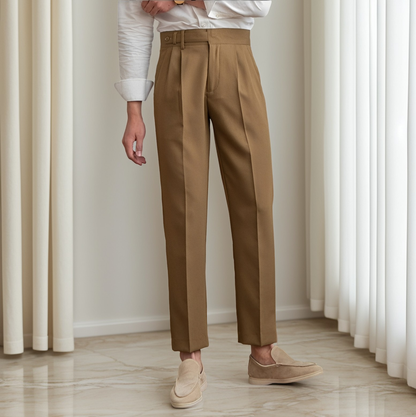 Kristian - Elegante plissierte Hose mit Schnalle für Herren
