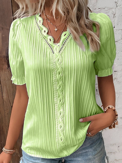 Kristina - Elegante Bluse mit V-Ausschnitt für Damen