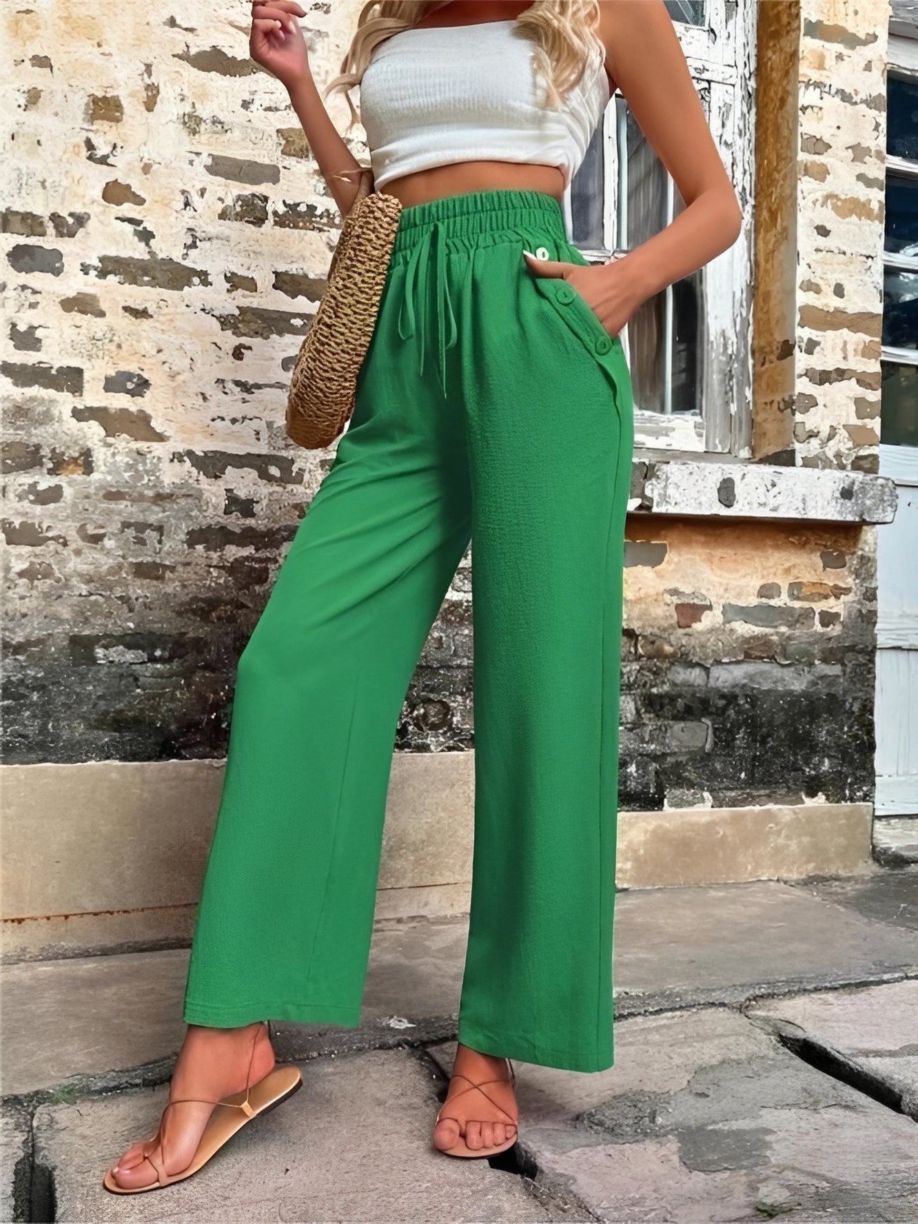 Allie - Weite, schicke und hoch taillierte Hose für Damen