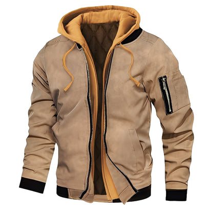 Cedric - Modische Herren-Bomberjacke mit Kapuze