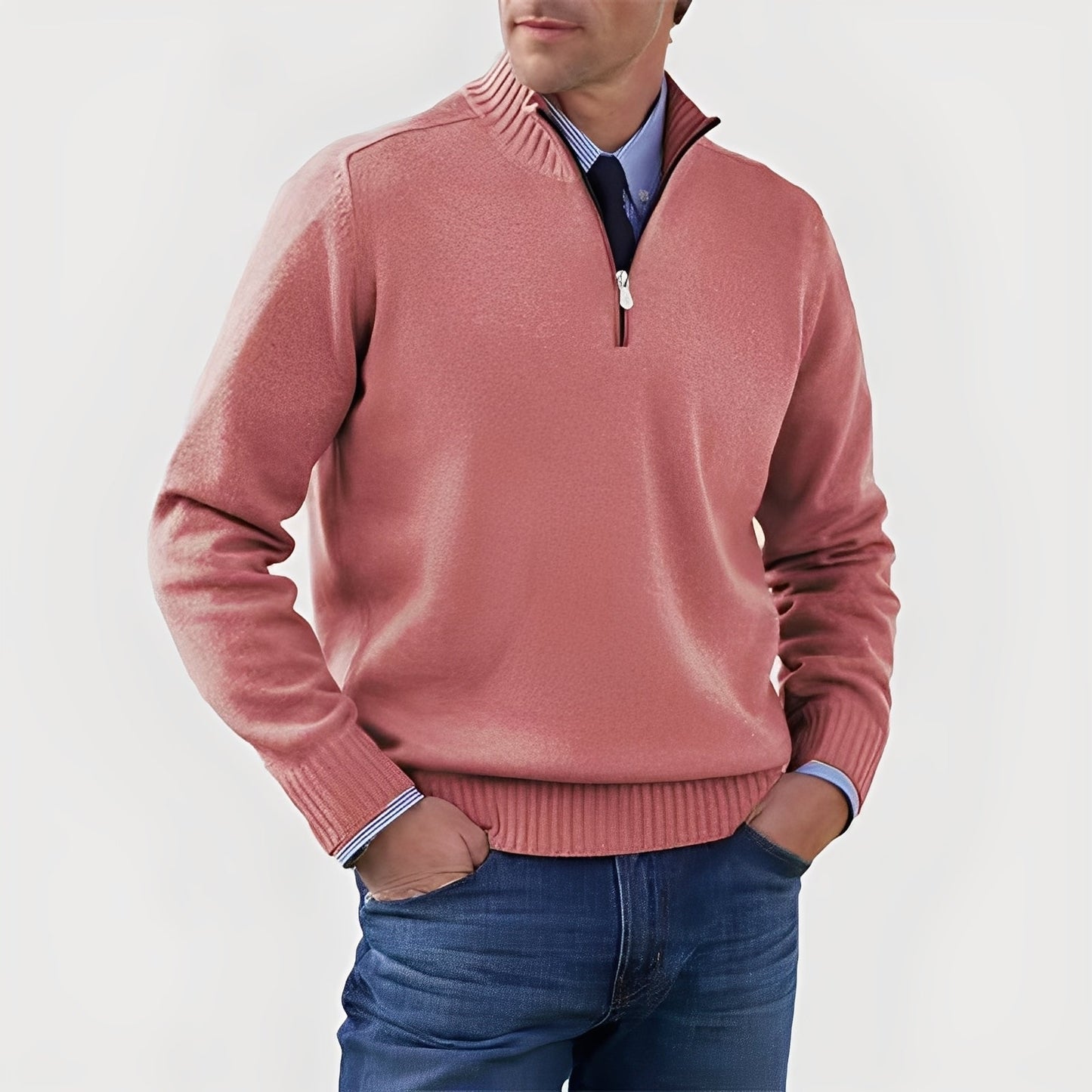 Nolan - Bequemer Herrenpullover mit Reißverschluss