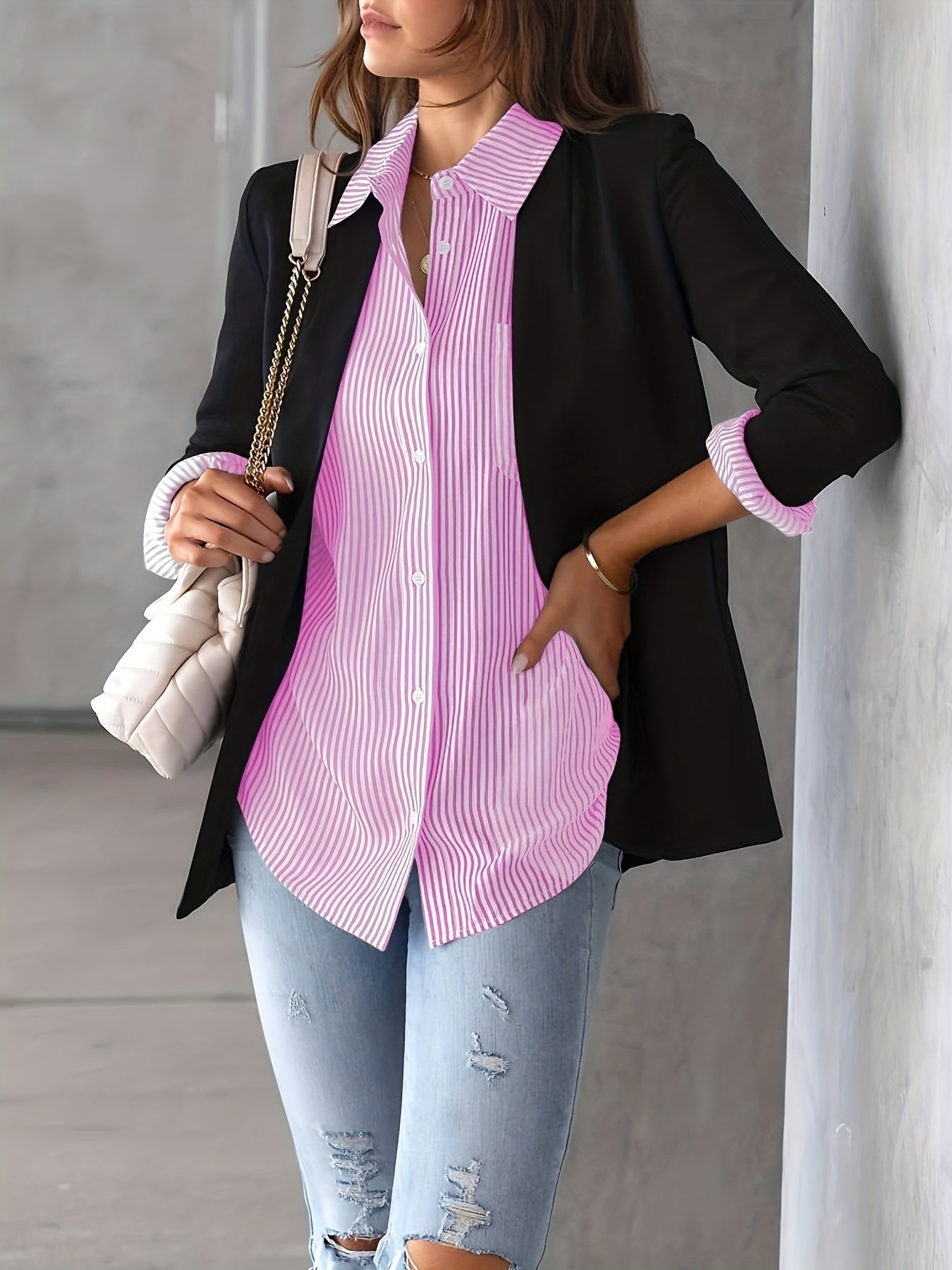 Nancy - Lässiges gestreiftes Langarmshirt für Damen