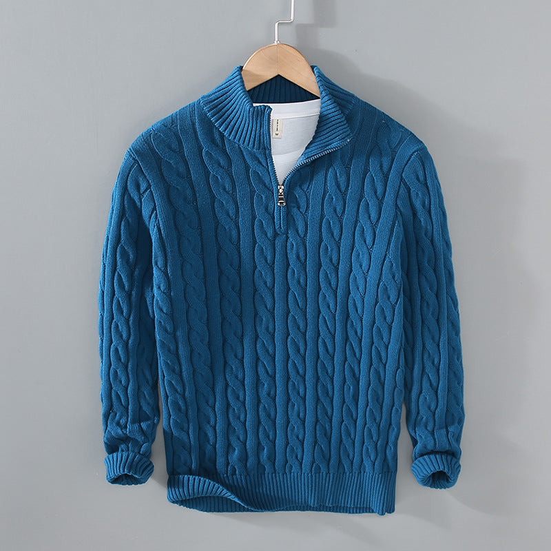 Cayden - Stilvoller Herrenpullover mit halbem Reißverschluss