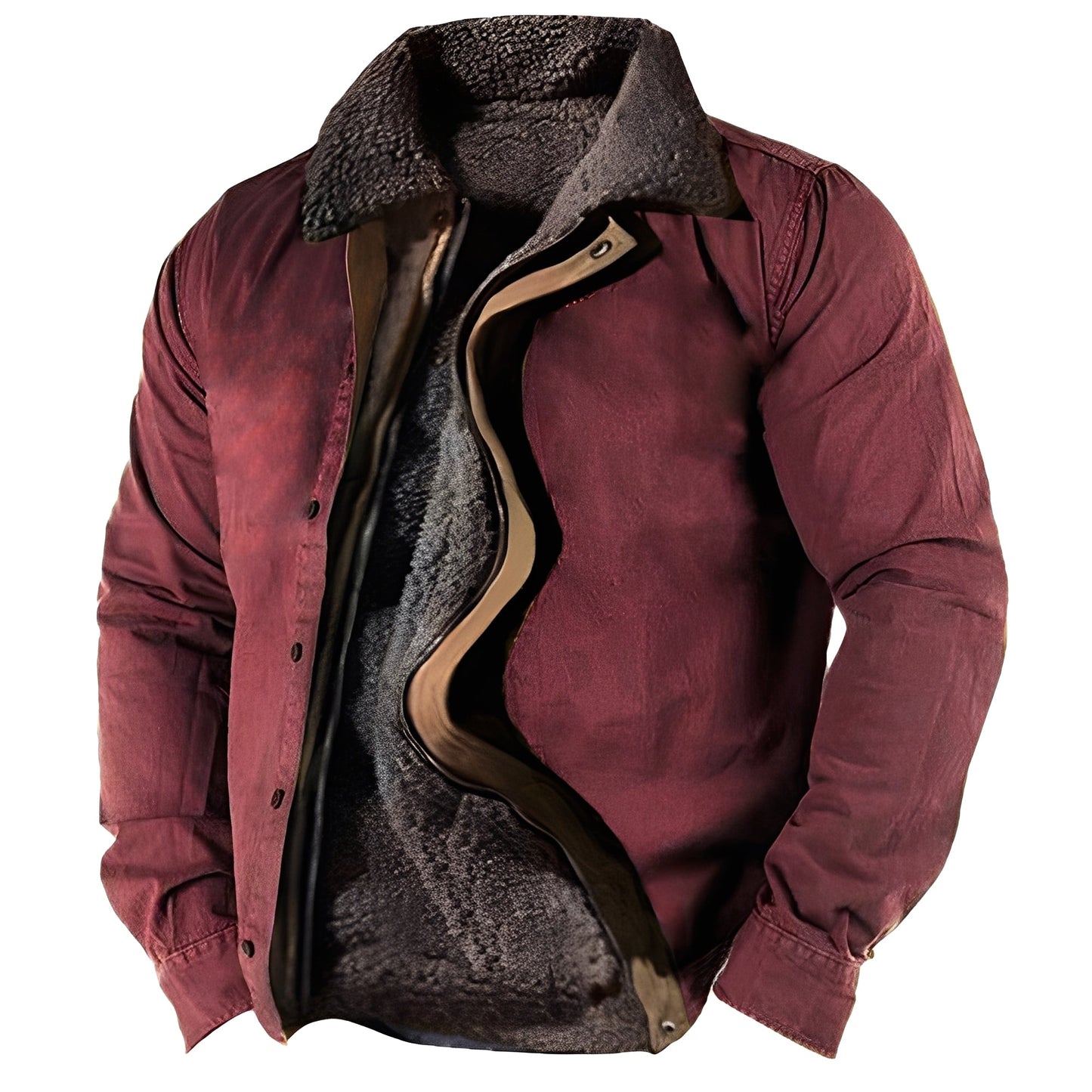 Hubert - Herrenjacke im klassischen Stil mit Sherpa-Futter