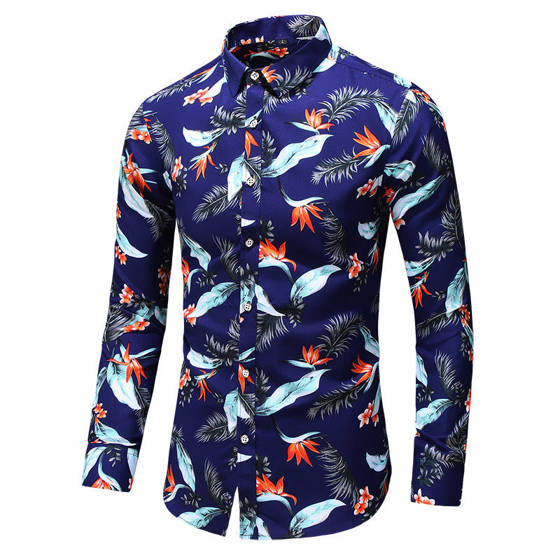 Dexter - Elegantes, bedrucktes Langarmhemd für Herren
